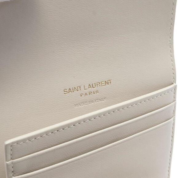 SAINT LAURENT Ivory Leather Wallet - Picture 6 of 7